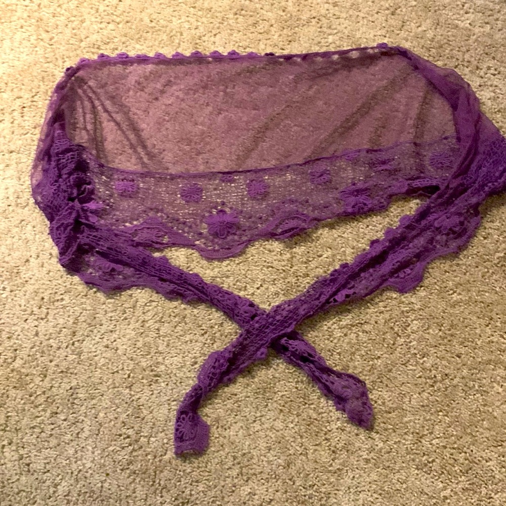 Lacey purple scarf